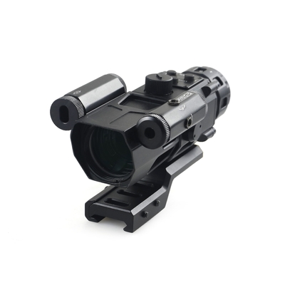 4x Magnification Aluminium Alloy Prismatic Scope with Red Laser Hunting Essential