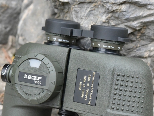 10x50 Waterproof Fogproof Binoculars with Internal Rangefinder and Compass