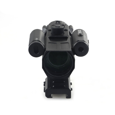 4x Magnification Aluminium Alloy Prismatic Scope with Red Laser Hunting Essential