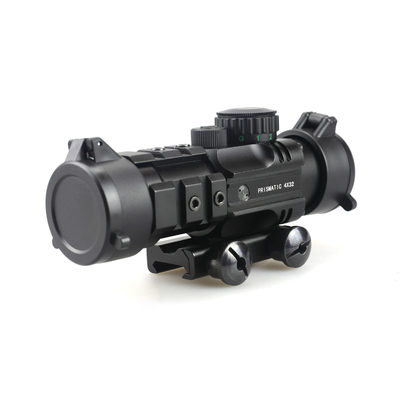 155mm Length Prismatic Scope Hunting 4x32 with Red Laser and Mini Red Dot