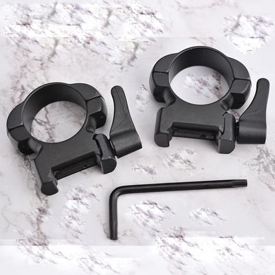 25.4mm Diameter Steel Quick Release Scope Mount Ring Bracket for Medium to Low Profile