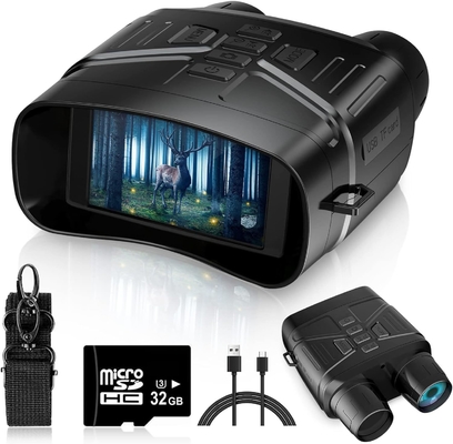 Capture Clear Photos and Videos with 4K Night Vision Binoculars 3'' Large Screen ABS