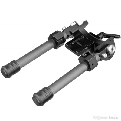 Adjustable Retractable Bipod for 22mm Hunting Scope Center Height 18-25cm Aluminium
