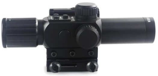 4x30 IR Hunting Wide Field of View Optical Scope with Red Laser and Fogproof Feature