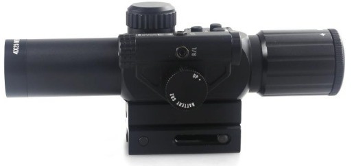 4x30 IR Hunting Wide Field of View Optical Scope with Red Laser and Fogproof Feature