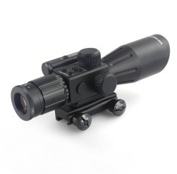 2.5-10X Magnification Black Laser Optic Scope with Red Laser Sight Hunting Essential