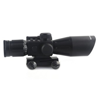 2.5-10X Magnification Black Laser Optic Scope with Red Laser Sight Hunting Essential