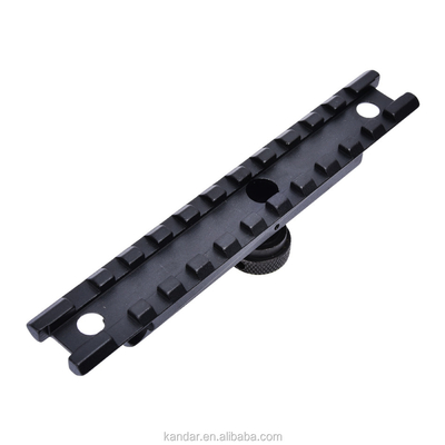 Hunting Black 11mm to 20mm Conversion Adapter Mount with Knurled Thumb Nut Connector