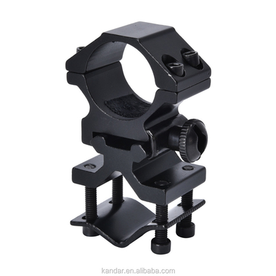 25.4mm Aluminum Alloy Detachable Dual Ring Mount for Black Flashlight and 100g Weight