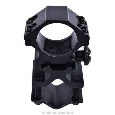 25.4mm Aluminum Alloy Detachable Dual Ring Mount for Black Flashlight and 100g Weight