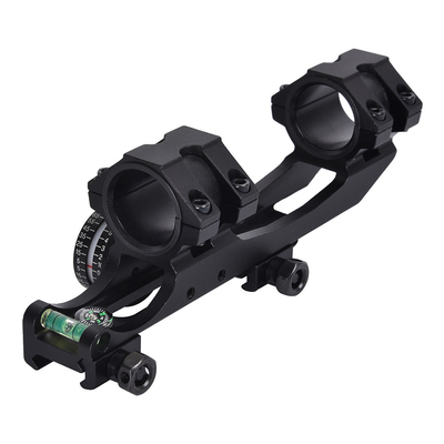 Precision Shooting with Black Matte Bubble Lever Scope Mount Base Angle Indicator