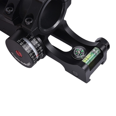 Precision Shooting with Black Matte Bubble Lever Scope Mount Base Angle Indicator