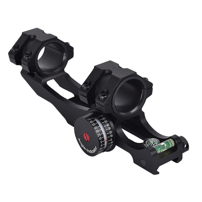 Precision Shooting with Black Matte Bubble Lever Scope Mount Base Angle Indicator