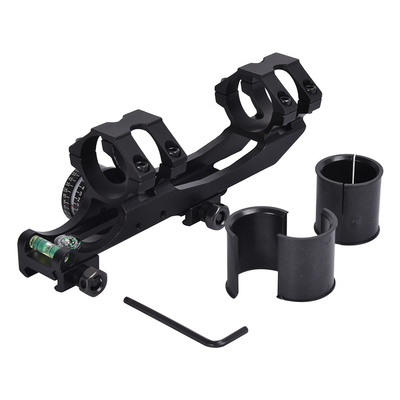 Precision Shooting with Black Matte Bubble Lever Scope Mount Base Angle Indicator