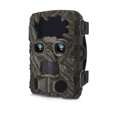 4K 20MP Dual Lens Hunting Camera with 120Wide-Angle Motion Sensor and 38PCS IR Lamp