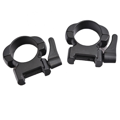 1 inch Medium Steel Quick Release Sight Rings Scope Mounts Black Coated Durable Finish