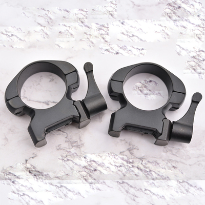 1 inch Medium Steel Quick Release Sight Rings Scope Mounts Black Coated Durable Finish