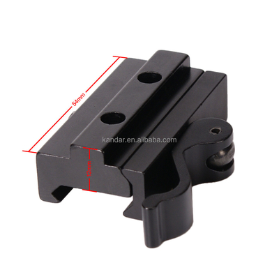 All-metal Riser Mount Adapter for 21mm to 11mm Clamp Bracket in Black Aluminium Alloy
