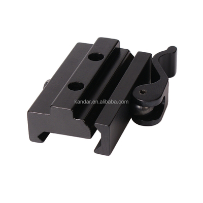 All-metal Riser Mount Adapter for 21mm to 11mm Clamp Bracket in Black Aluminium Alloy