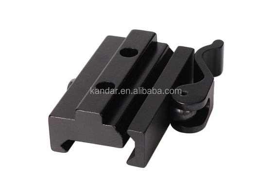 All-metal Riser Mount Adapter for 21mm to 11mm Clamp Bracket in Black Aluminium Alloy