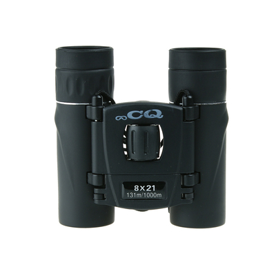 Compact Folding QC 8X21 Student Binoculars with Close Focus 6.4m and Eye Relief 10mm