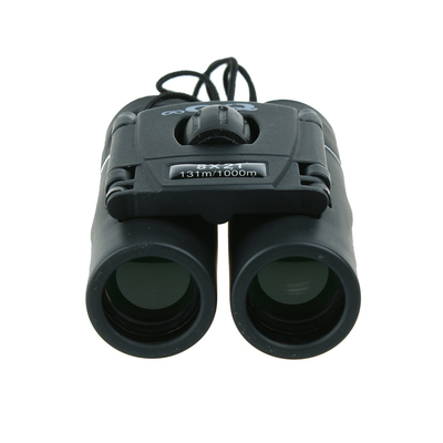 Compact Folding QC 8X21 Student Binoculars with Close Focus 6.4m and Eye Relief 10mm