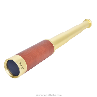 181g Monocular Nautical Handheld Brass Spyglass Expandable 26x32 Telescope for Optics