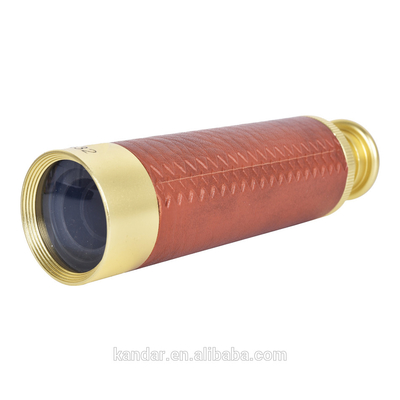38x135mm Nautical Handheld Brass Spyglass Monocular Telescope Optics Expandable 26X32