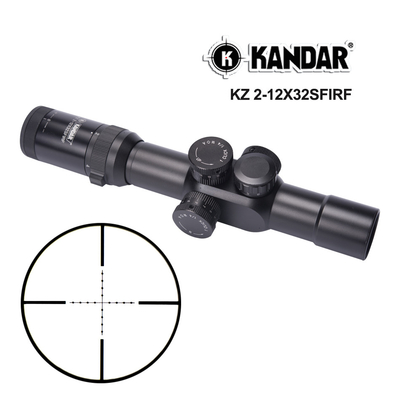 Aluminium Alloy 2-12x32 Tactical Hunting Scope with Red and Green Reticle Waterproof