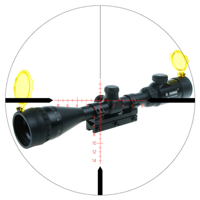 KH 4-12x42 AOE Scope with 3.5-10.5mm Exit Pupil and RGB M-Dot Illuminations Sights