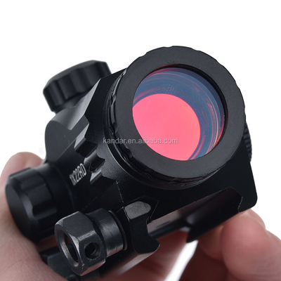 1x Mini Red Dot Sight for Hunting Illumination 6 Levels Red Push Botton Type