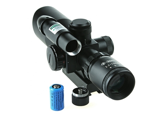 F.O.V. 11°-38° Hunting Illuminated Sight 2.5-10X40 with Green Laser Sight