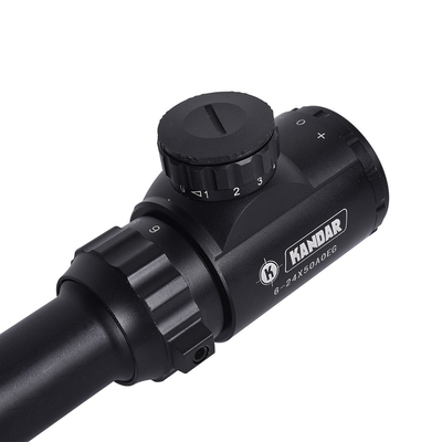 Red Green Illuminated 6-24X Power Adjustable Objective Scopes for Long-Range Hunting