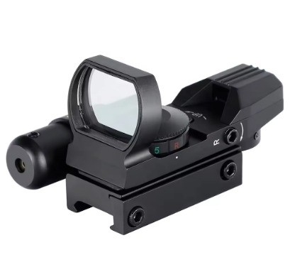 Aluminium Alloy Red Dot Sight with Red Laser 1x22x33 Red and Green Illumination Combo