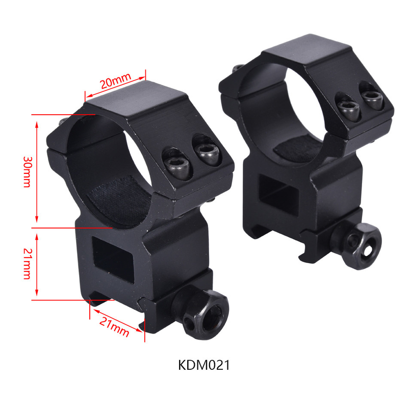 High Profile Dual Ring Scope Mount Double Rings Mount Matte Black Center Height 21mm