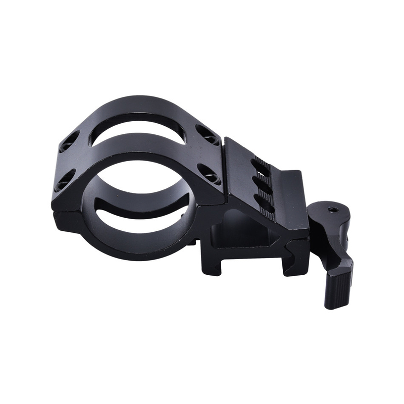 Quick Detachable Scope Mount 30mm Offset Ring for 21mm Side Mount in Matte Black