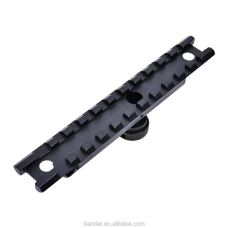 Hunting Black 11mm to 20mm Conversion Adapter Mount with Knurled Thumb Nut Connector
