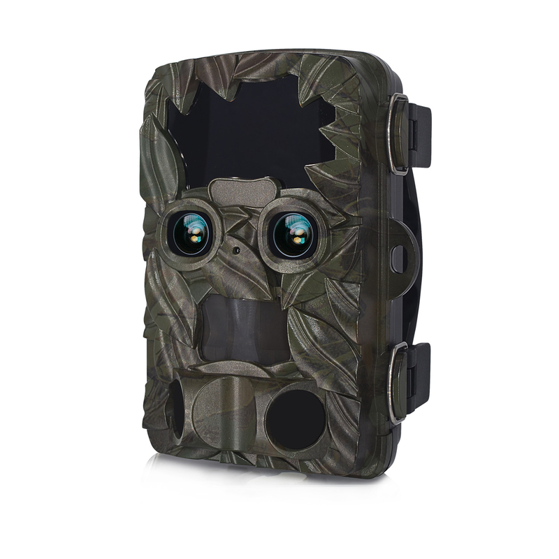 4K 20MP Dual Lens Hunting Camera with 120Wide-Angle Motion Sensor and 38PCS IR Lamp