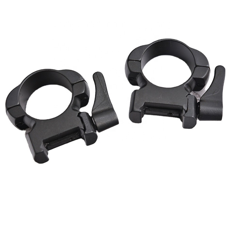 1 inch Medium Steel Quick Release Sight Rings Scope Mounts Black Coated Durable Finish
