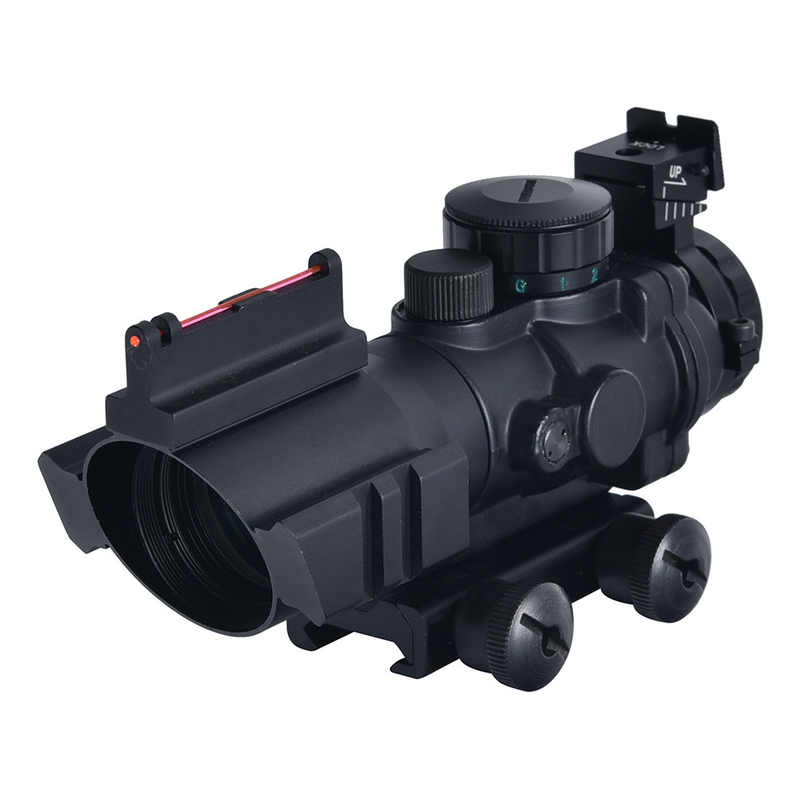 Lightweight Hunting 4X32 Fiber Optic Scope with 36.6ft/7° Field of View and 460g Weight