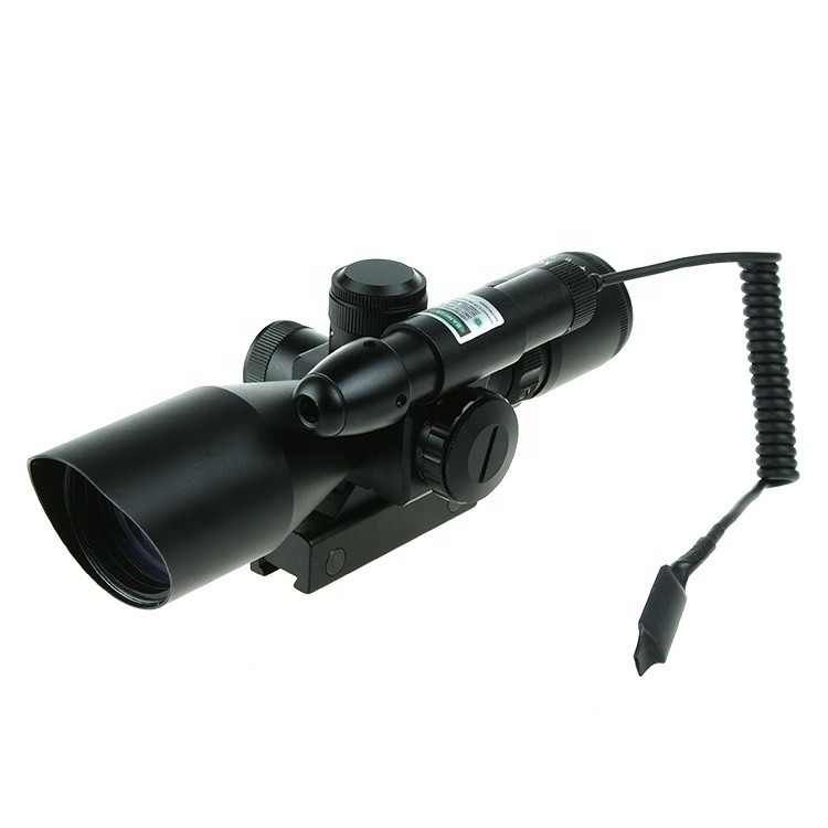 F.O.V. 11°-38° Hunting Illuminated Sight 2.5-10X40 with Green Laser Sight