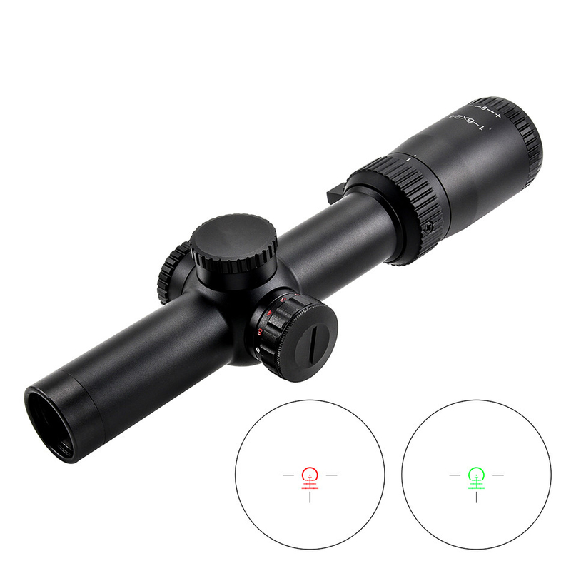 1-6x24 Black Tactical Glass Etched Reticle Optics Scope for Hunting LPVO Sight Versatile