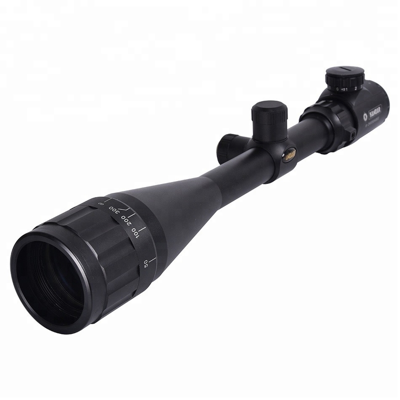 Red Green Illuminated 6-24X Power Adjustable Objective Scopes for Long-Range Hunting